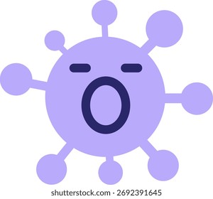 simple shouting virus in bright neon color