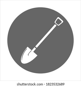 Simple shovel icon illustration Concept of work tools