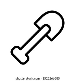 Simple shovel icon vector illustration
