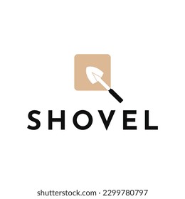 plantilla de diseño de logotipo de pala simple