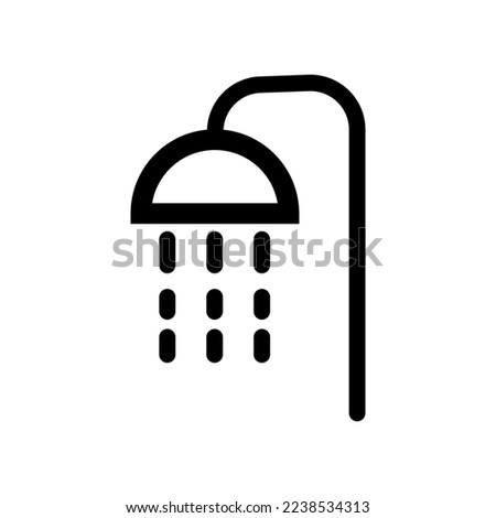 Simple shower icon. Shower room sign. Vector.