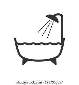 Simple shower icon. Vector illustration.