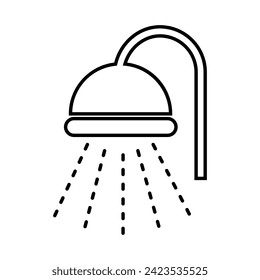 Simple Shower icon vector. Shower icon page symbol for your web site design .