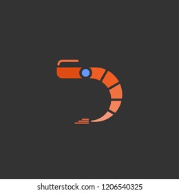 simple shrimp logo for technology business