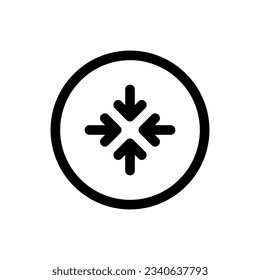 Icono de Reducir simple. El icono puede utilizarse para sitios web, plantillas de impresión, plantillas de presentación, ilustraciones, etc