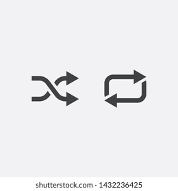 Simple Shuffle and Loop Icons