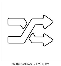 simple shuffle vector icon design