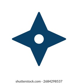 Einfache Shuriken-Vektorsymbol-Illustration.