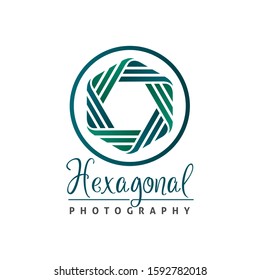 Simple Shutter line Photography Logo Template