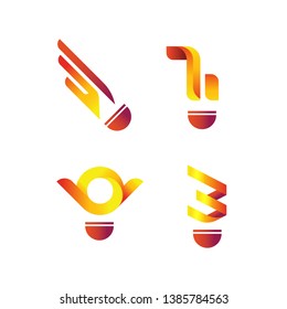 Simple shuttlecock vector - Vector
