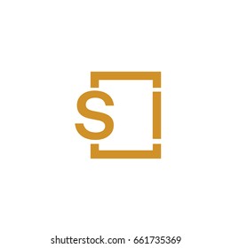 Simple SI initial Logo designs template vector illustration