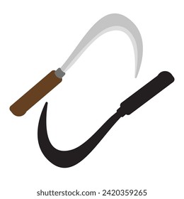 Simple sickle sharp object vector