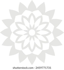 Einfaches Mandala-Design auf der Seite, Blumendesign