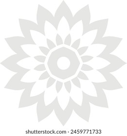 Simple side mandala design ,flower design