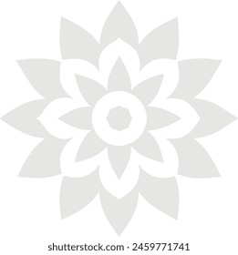 Simple side mandala design ,flower design