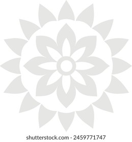 Simple side mandala design ,flower design