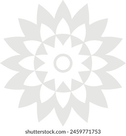 Diseño de mandala lateral simple, diseño de la flor