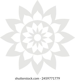 Simple side mandala design ,flower design