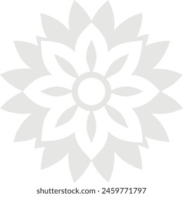 Simple side mandala design ,flower design