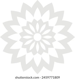 Einfaches Mandala-Design auf der Seite, Blumendesign