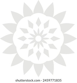 Simple side mandala design ,flower design