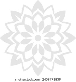 Simple side mandala design ,flower design