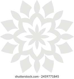 Simple side mandala design ,flower design