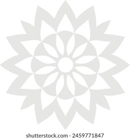 Simple side mandala design ,flower design
