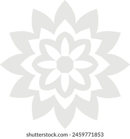 Diseño de mandala lateral simple, diseño de la flor
