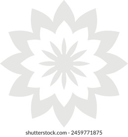 Einfaches Mandala-Design auf der Seite, Blumendesign