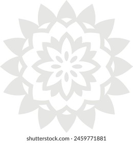 Einfaches Mandala-Design auf der Seite, Blumendesign