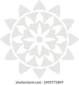 Simple side mandala design ,flower design
