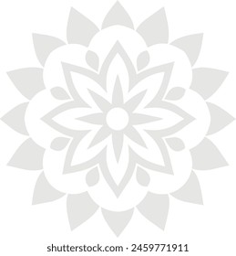 Simple side mandala design ,flower design