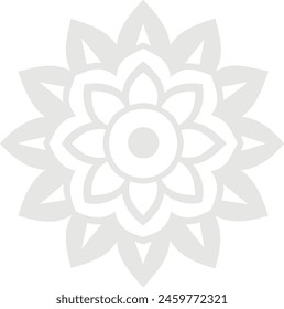 Diseño de mandala lateral simple, diseño de la flor