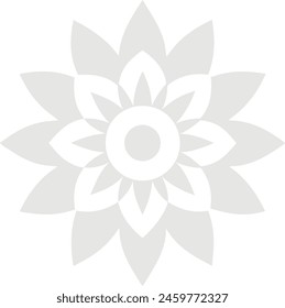 Einfaches Mandala-Design auf der Seite, Blumendesign