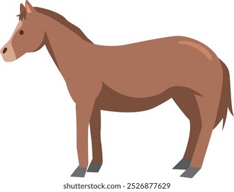 
Simple sideways horse image illustration