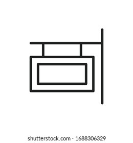 Einfaches Symbol für die Zeichenbrett-Linie. Piktogramm anheben. Vektorillustration einzeln auf weißem Hintergrund. Qualitätszeichen von Premium. Vektorillustration-Zeichen für mobile App und Webseiten.
