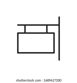Einfaches Symbol für die Zeichenbrett-Linie. Piktogramm anheben. Vektorillustration einzeln auf weißem Hintergrund. Qualitätszeichen von Premium. Vektorillustration-Zeichen für mobile App und Webseiten.