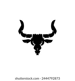 Simple sign of buffalo. Bull design template.