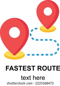 A simple sign for fastest route