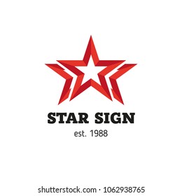simple sign in the form of a star, optical illusion