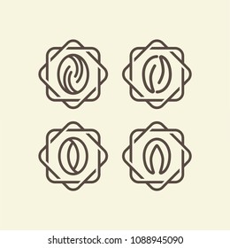 Simple sign of lines, coffee beans