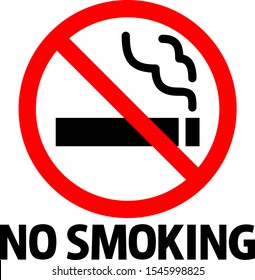 Simple sign of no smoking