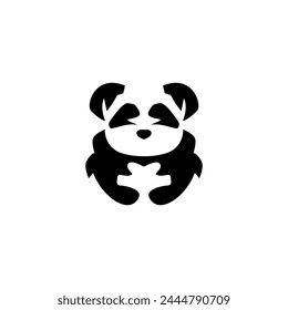 Simple sign of panda. Panda design template.