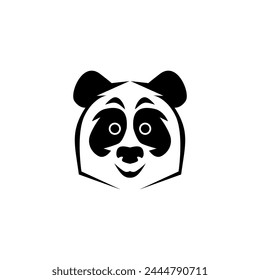 Simple sign of panda. Panda design template.