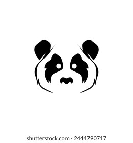 Simple sign of panda. Panda design template.