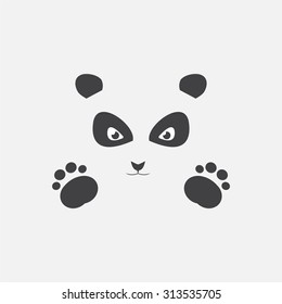 simple sign a panda - design template