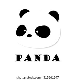 simple sign a panda - design template