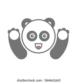 simple sign a panda - design template