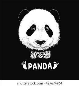 simple sign a panda - design template